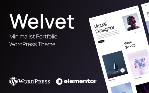 Welvet – Minimalist Portfolio WordPress Theme Elementor Kit