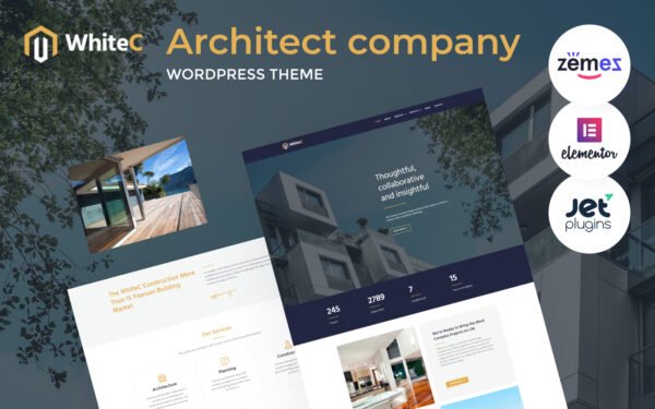 WhiteC – WordPress Elementor Architect Theme WordPress Theme