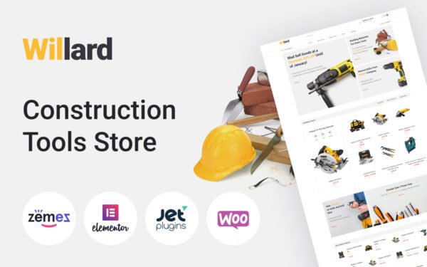 Willard – Construction Tools Store Multipurpose ECommerce Clean Elementor WooCommerce Theme