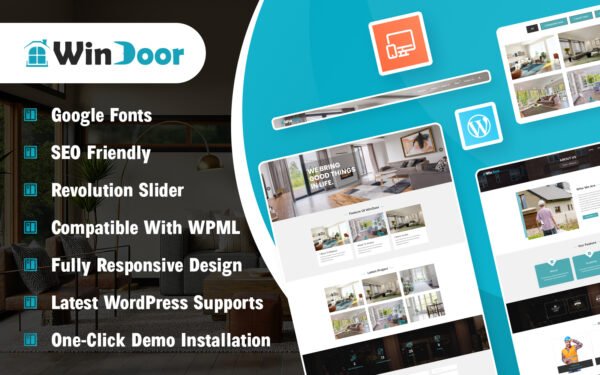 Windoor – Windows and Door Installation WordPress Theme With AI Content Generator