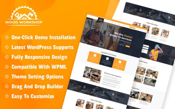 Wood Workshop – Carpenter and Craftsman WooCommerce Theme