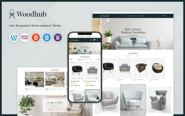 Woodhub – Furniture WooCommerce Template WooCommerce Theme