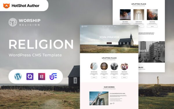 Worship – Religion WordPress Elementor Theme WordPress Theme