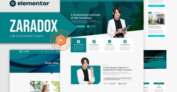 Zaradox – Life & Business Coach Elementor Template Kit