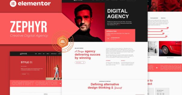 Zephyr – Creative Digital Agency Elementor Template Kit