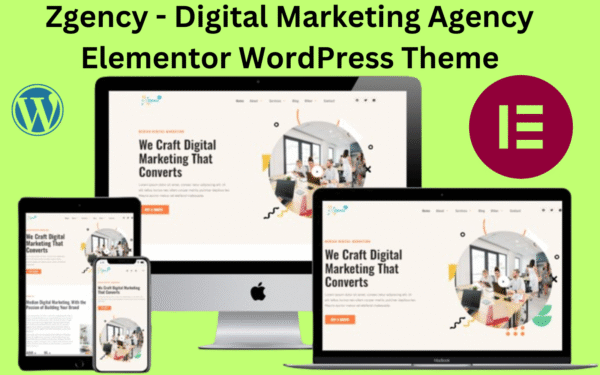 Zgency – Digital Marketing Agency Elementor WordPress Theme