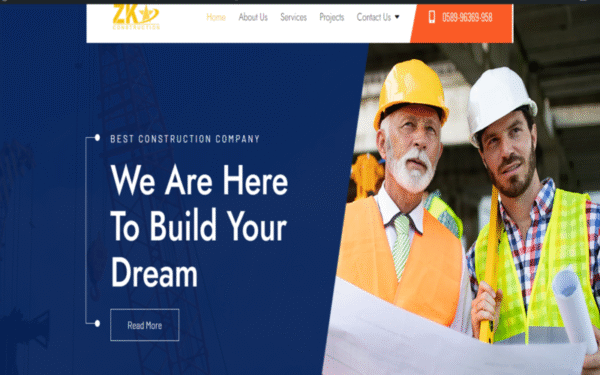 Zk – Construction & Building Elementor Free Template Kit Elementor Kit