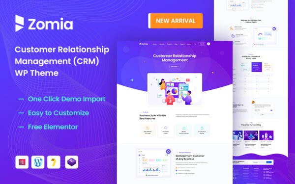 Zomia – CRM & Software WordPress Theme