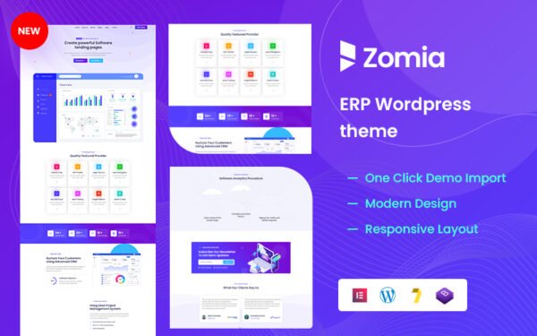 Zomia – ERP Software WordPress Theme