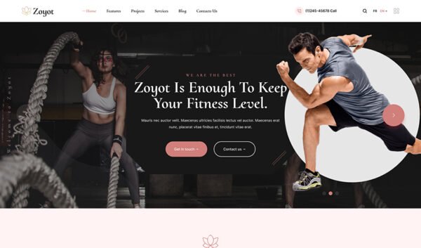 Zoyot – Sports and Fitness WordPress Theme