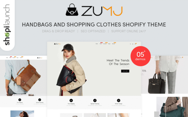 Zumj – Handbags & Shopping Clothes Shopify Theme
