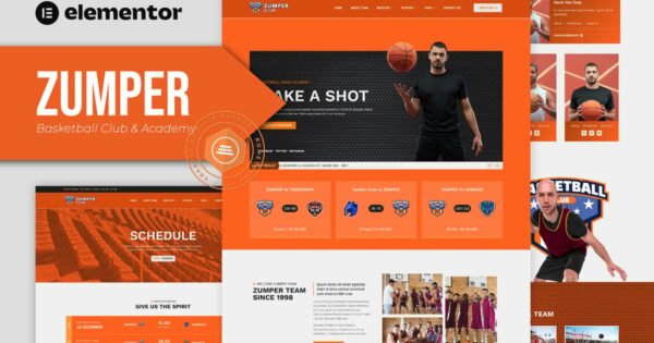 Zumper – Basketball Club & Academy Elementor Template Kit