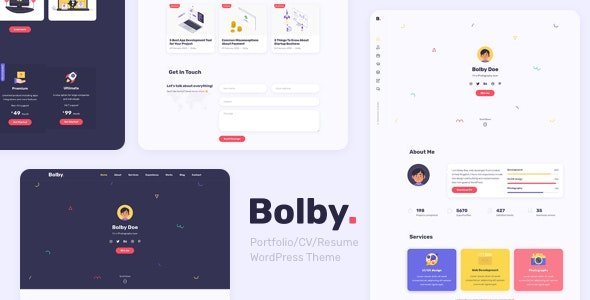 Download Bolby – Portfolio CV Resume WordPress Theme WordPress Plugin ...