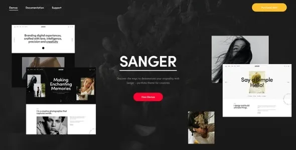 Download Sanger – Personal Portfolio for Creatives Theme WordPress ...