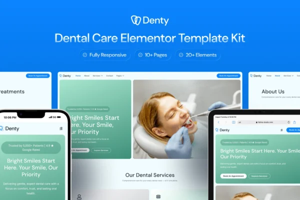 Denty - Dental Care Elementor Template Kit